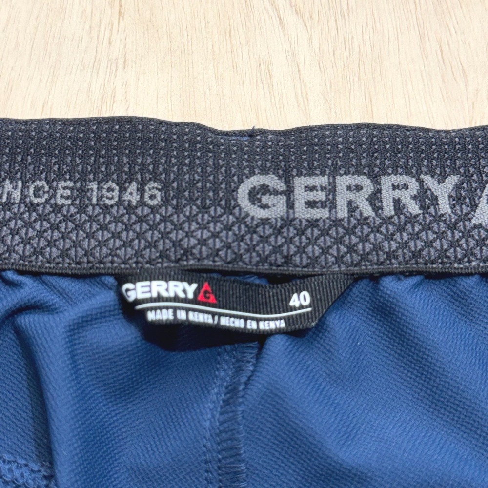Gerry Tech Shorts Mens 40 Blue 2-Way Stretch UV Protection Hiking Casual NEW - Picture 8 of 10